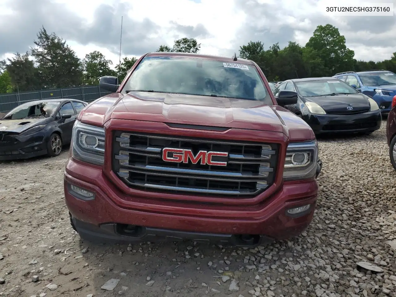 2017 GMC Sierra K1500 Slt VIN: 3GTU2NEC5HG375160 Lot: 56754125