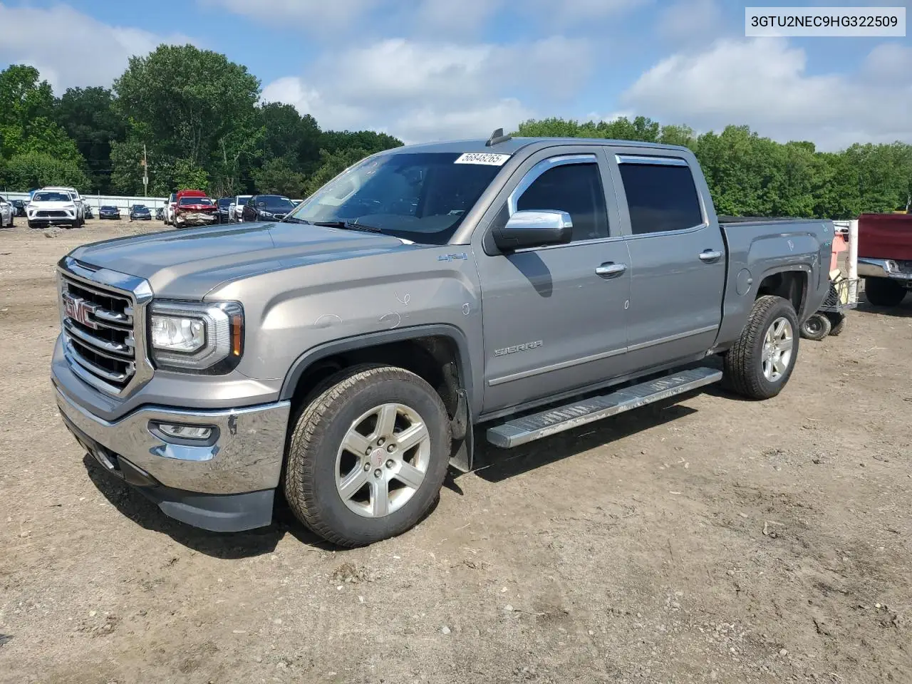 2017 GMC Sierra K1500 Slt VIN: 3GTU2NEC9HG322509 Lot: 56848265