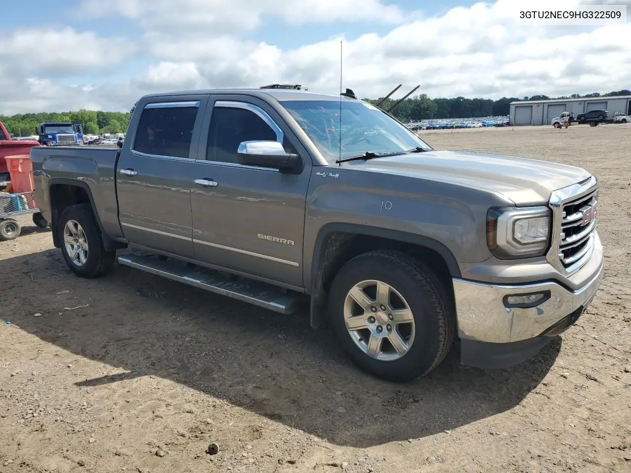 2017 GMC Sierra K1500 Slt VIN: 3GTU2NEC9HG322509 Lot: 56848265