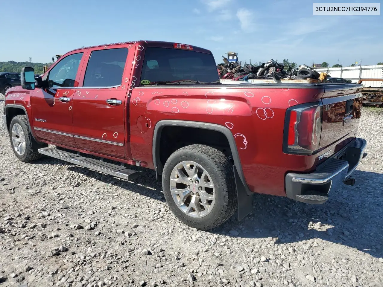 2017 GMC Sierra K1500 Slt VIN: 3GTU2NEC7HG394776 Lot: 62013335