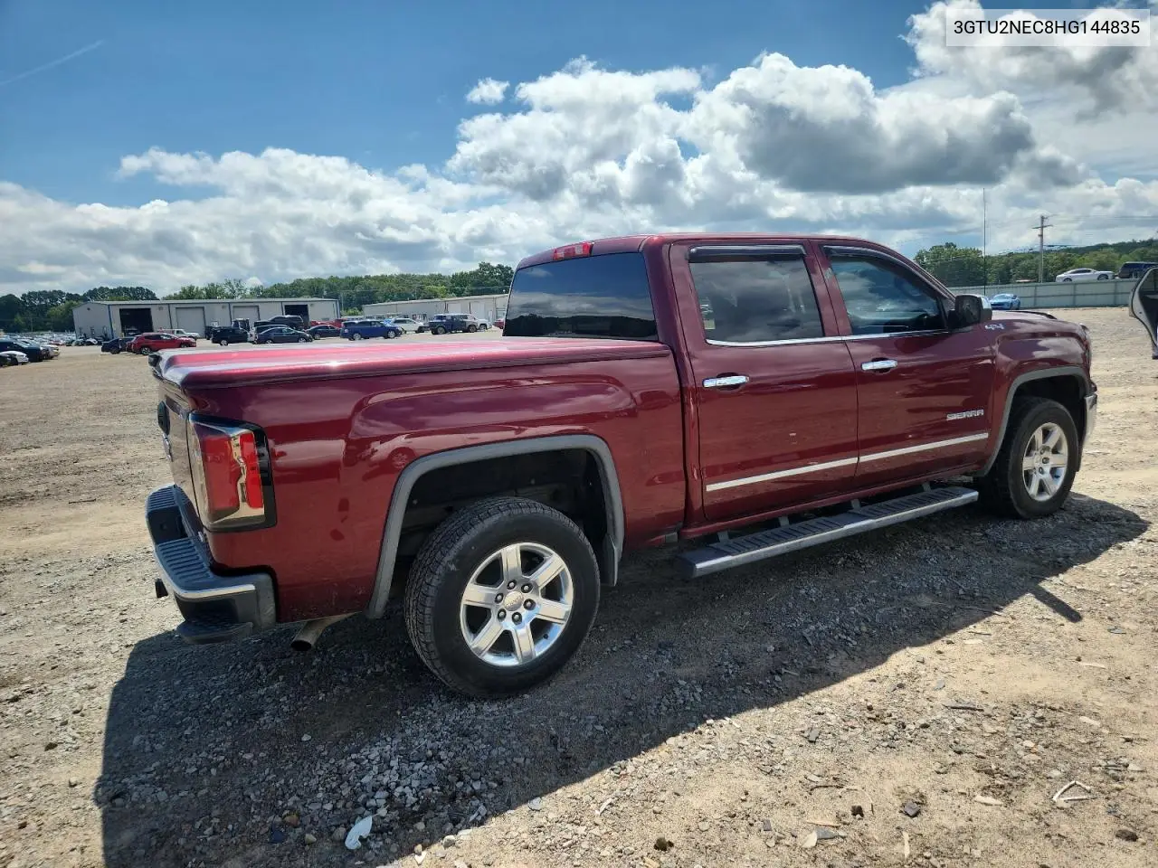 2017 GMC Sierra K1500 Slt VIN: 3GTU2NEC8HG144835 Lot: 62492035