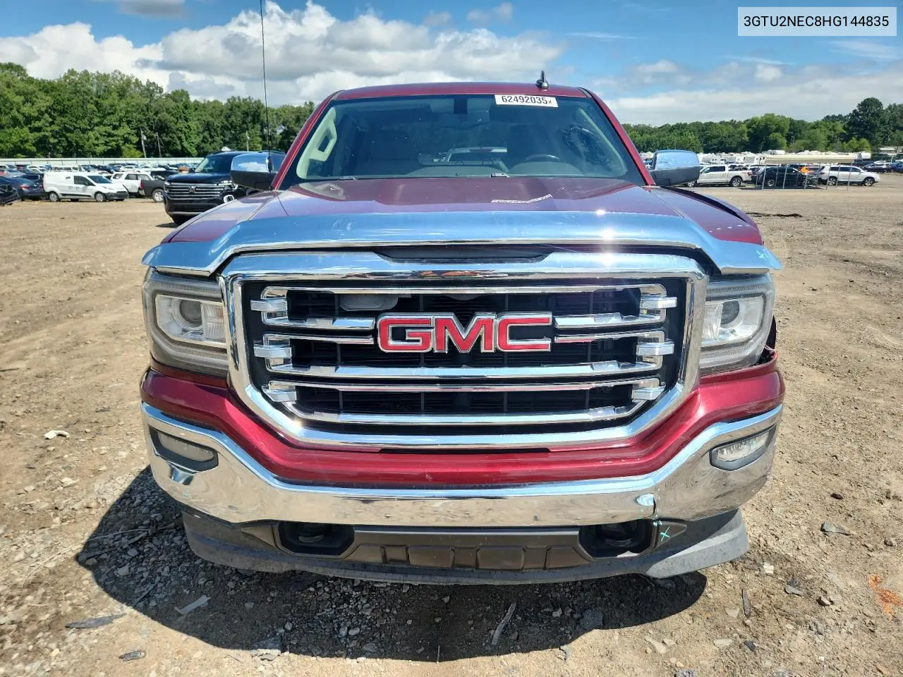 2017 GMC Sierra K1500 Slt VIN: 3GTU2NEC8HG144835 Lot: 62492035