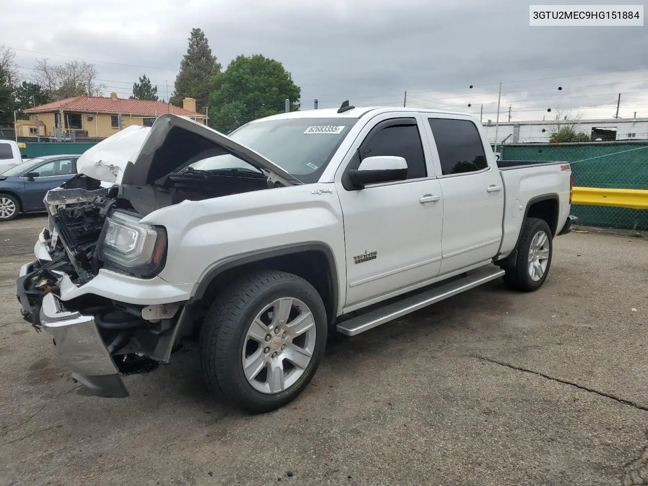 2017 GMC Sierra K1500 Sle VIN: 3GTU2MEC9HG151884 Lot: 62683355