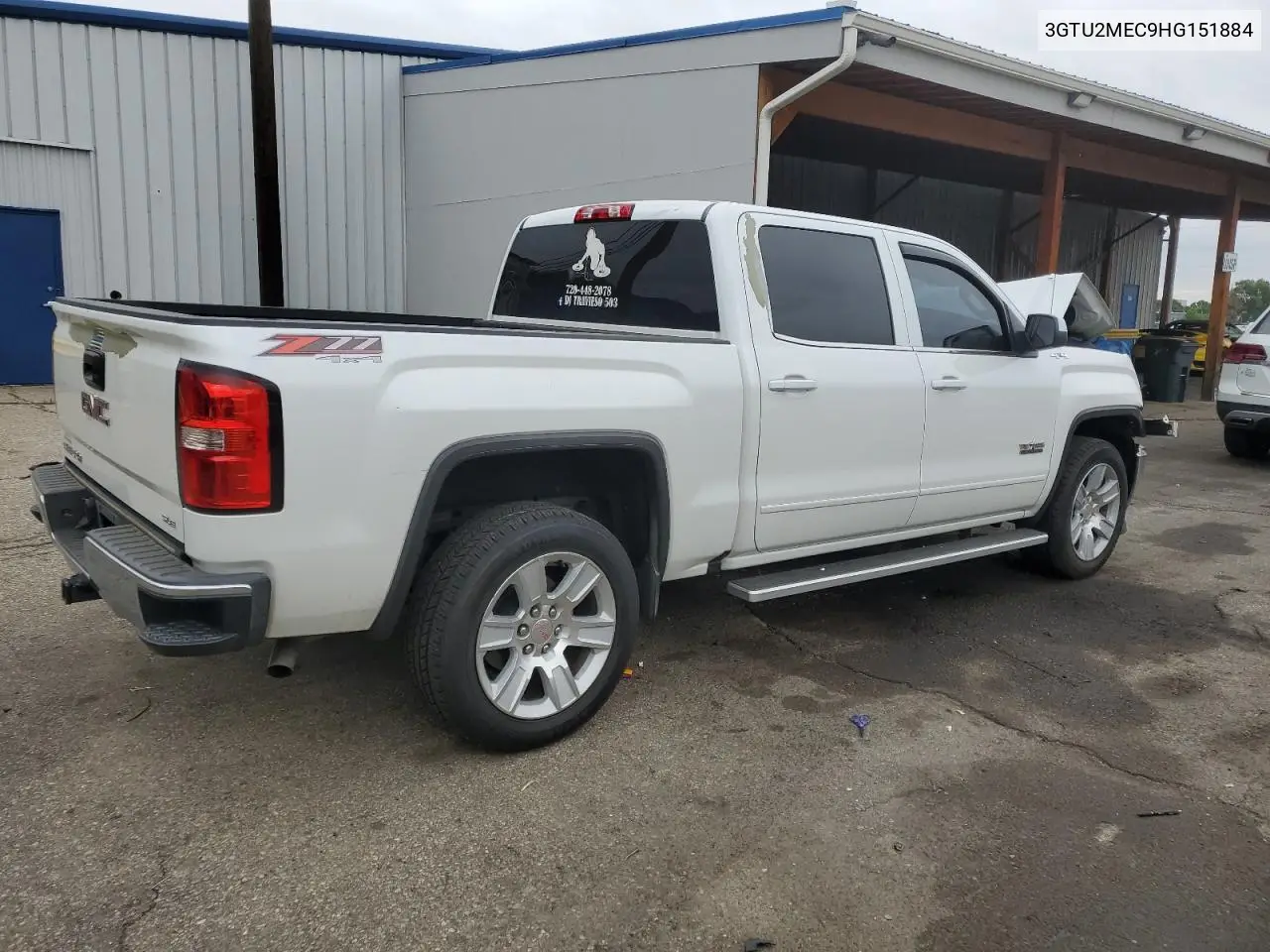 2017 GMC Sierra K1500 Sle VIN: 3GTU2MEC9HG151884 Lot: 62683355