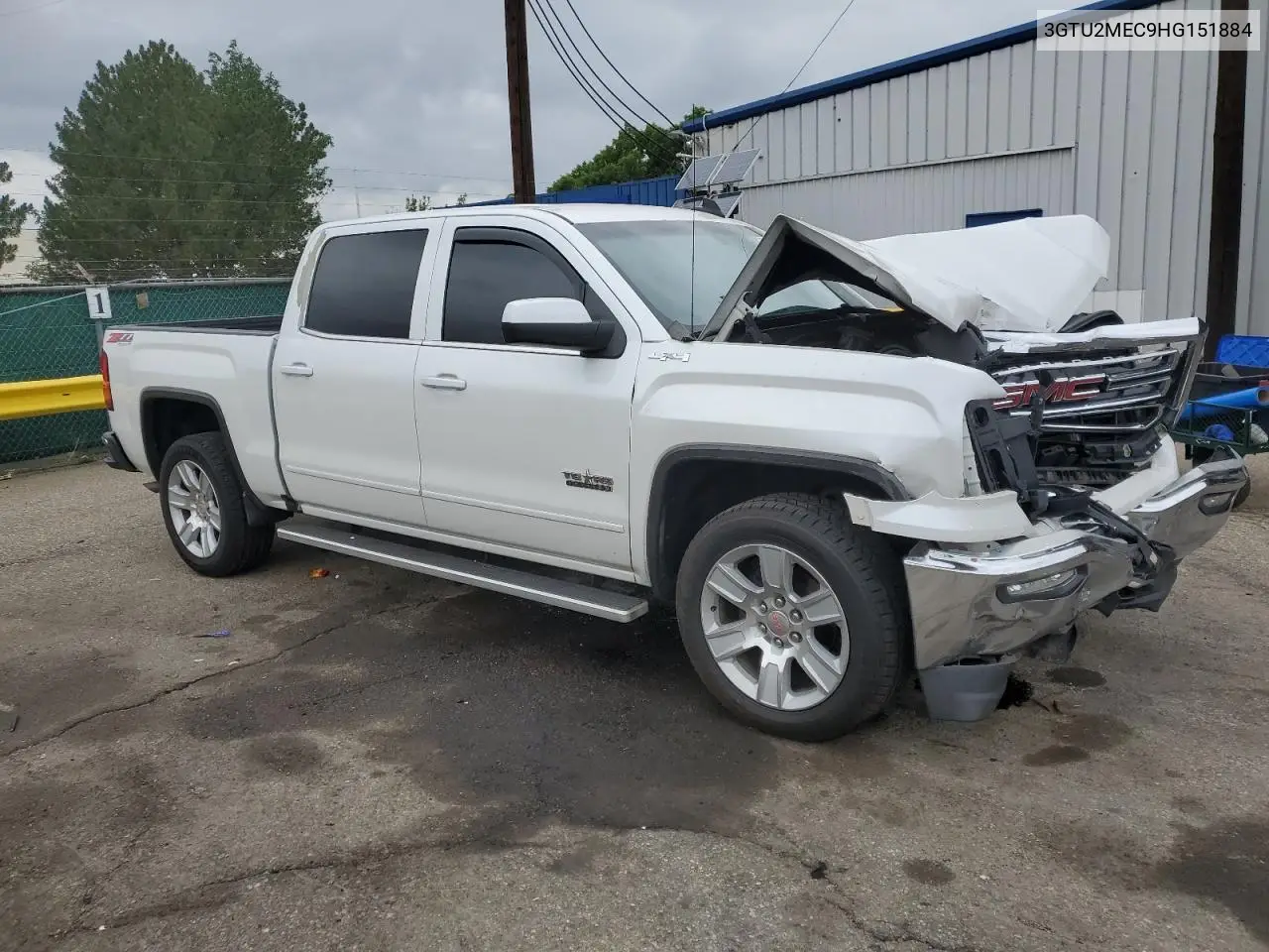 2017 GMC Sierra K1500 Sle VIN: 3GTU2MEC9HG151884 Lot: 62683355