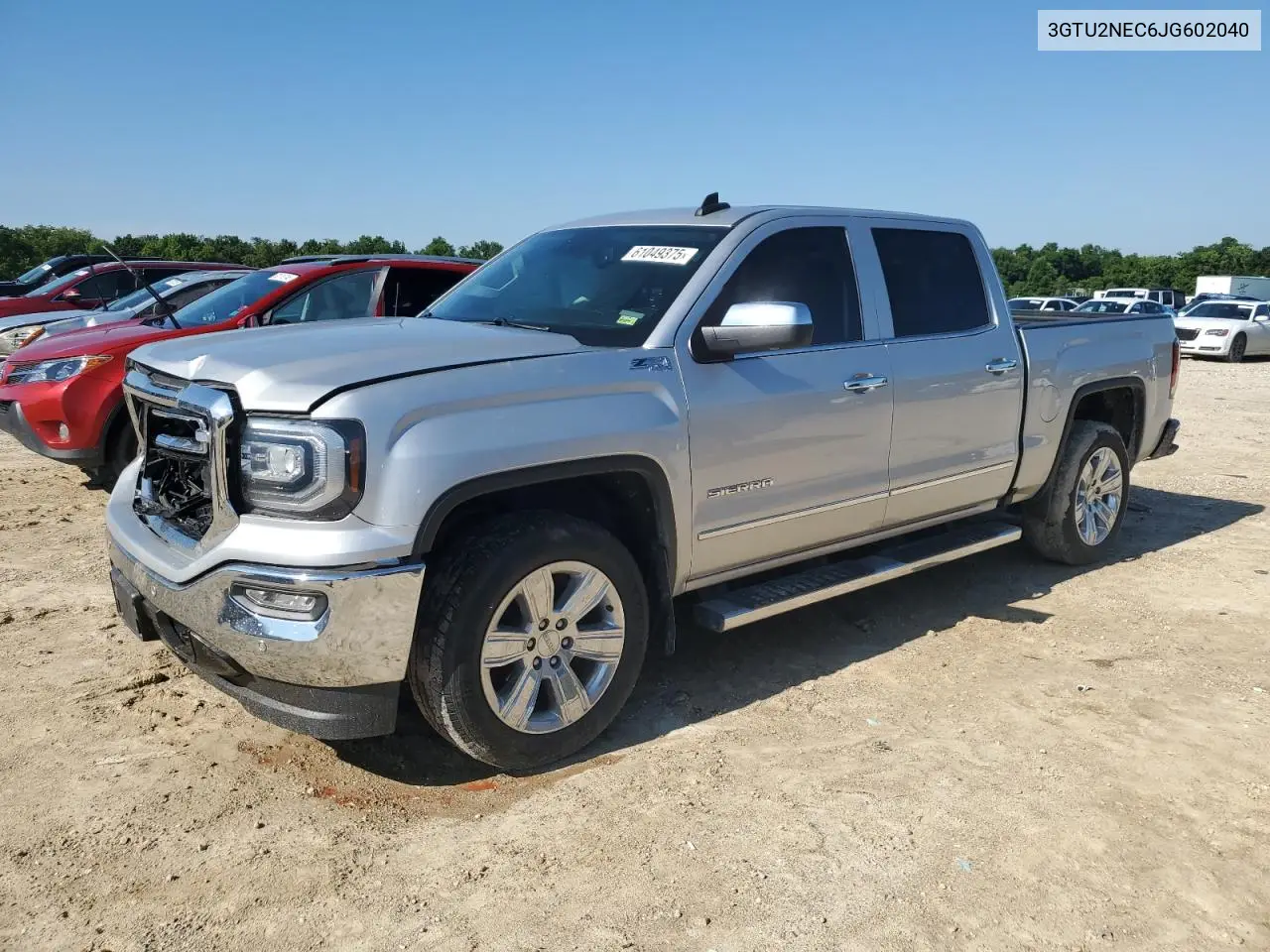 2018 GMC Sierra K1500 Slt VIN: 3GTU2NEC6JG602040 Lot: 61049375