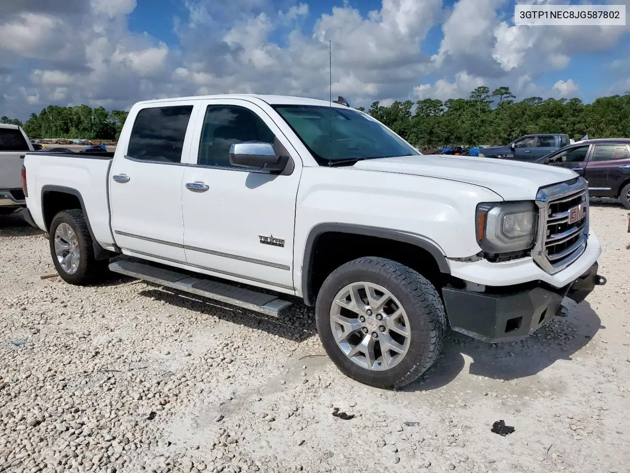 2018 GMC Sierra C1500 Slt VIN: 3GTP1NEC8JG587802 Lot: 61821635