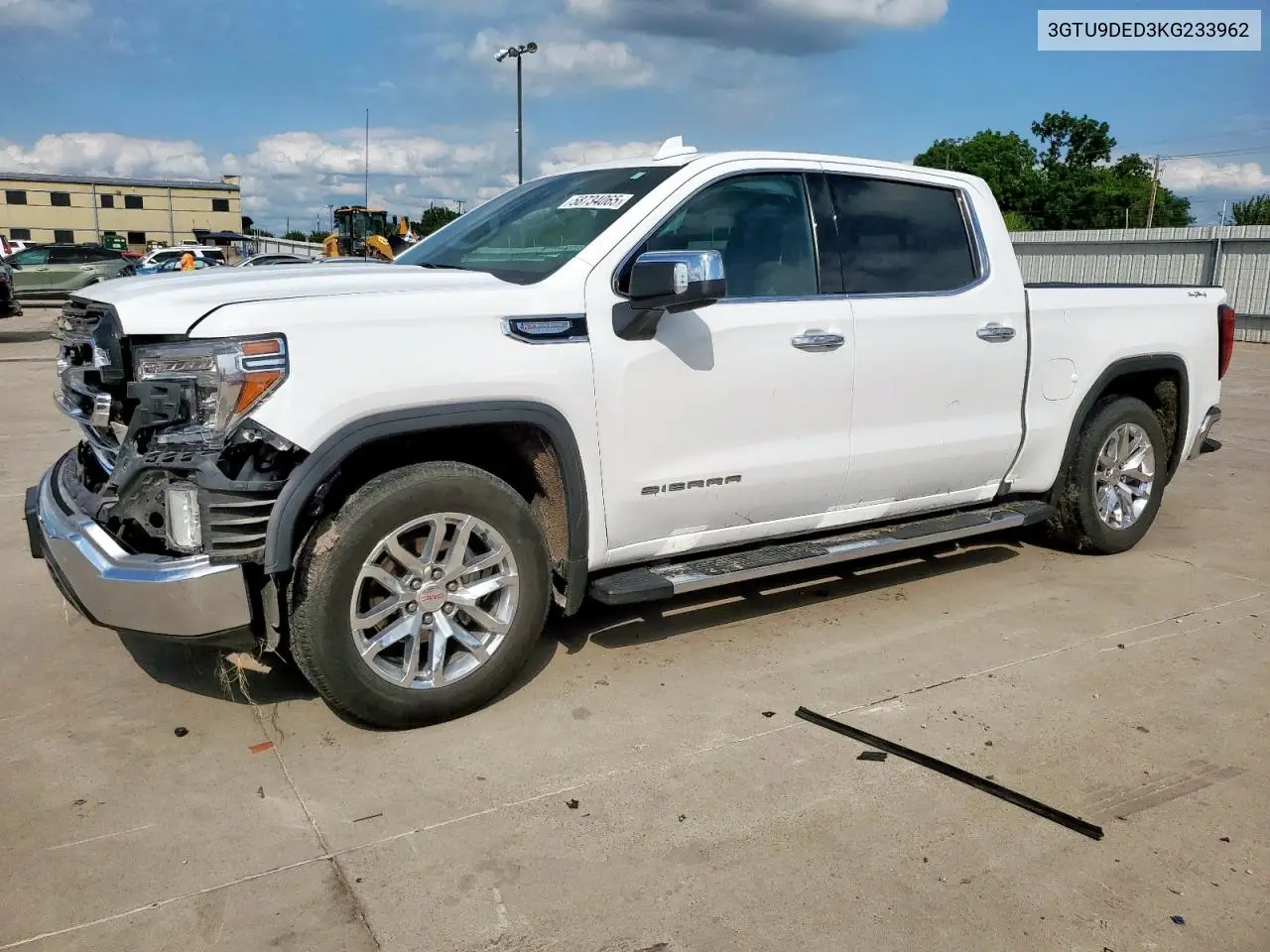 2019 GMC Sierra K1500 Slt VIN: 3GTU9DED3KG233962 Lot: 58734065