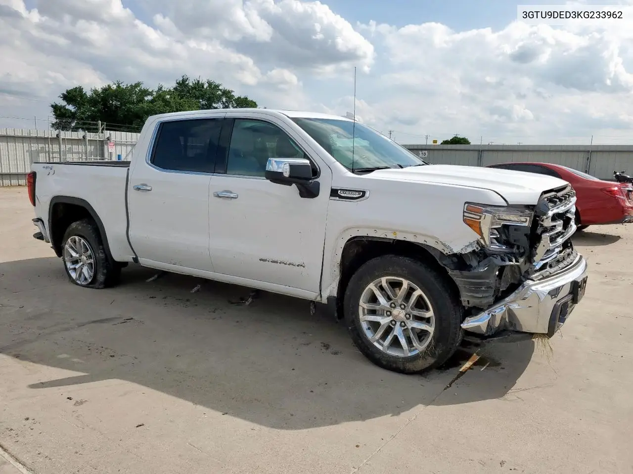 2019 GMC Sierra K1500 Slt VIN: 3GTU9DED3KG233962 Lot: 58734065