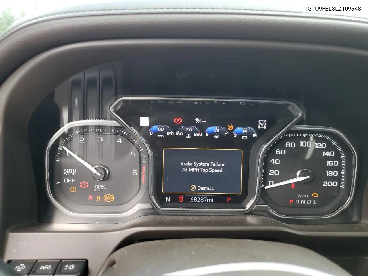 2020 GMC Sierra K1500 Denali VIN: 1GTU9FEL3LZ109548 Lot: 63048835