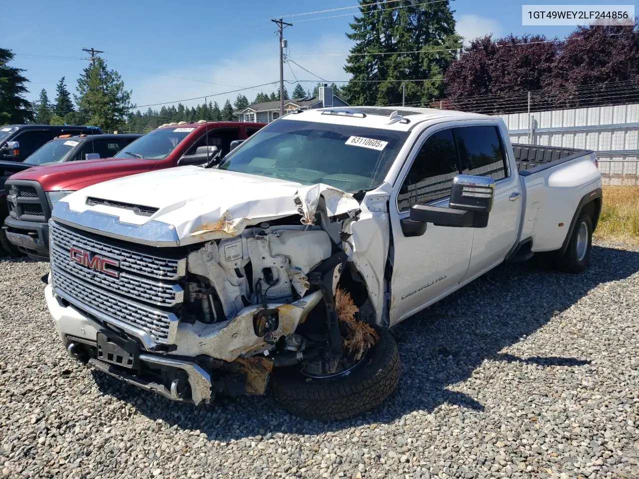2020 GMC Sierra K3500 Denali VIN: 1GT49WEY2LF244856 Lot: 63110605