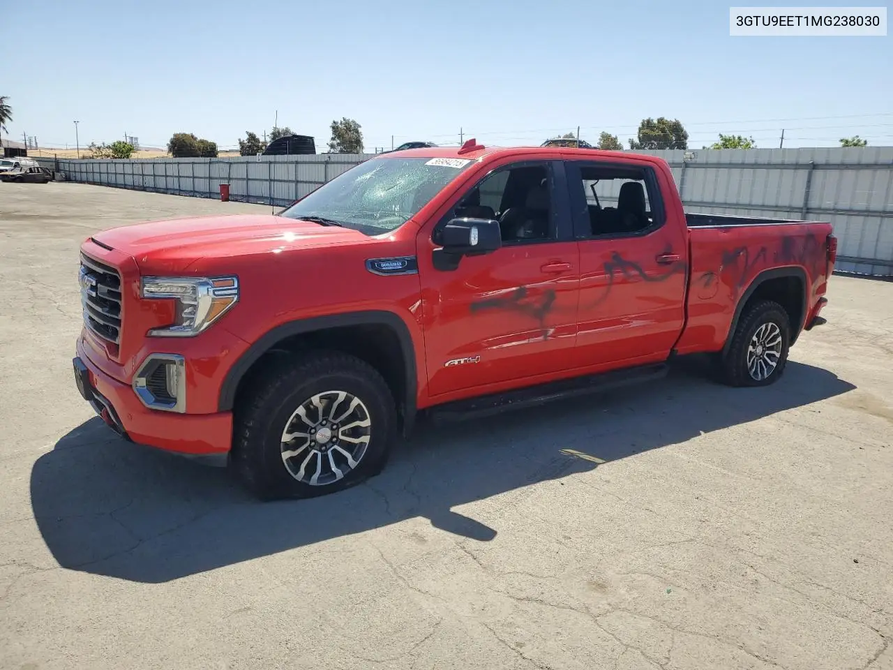 2021 GMC Sierra K1500 At4 VIN: 3GTU9EET1MG238030 Lot: 56984215