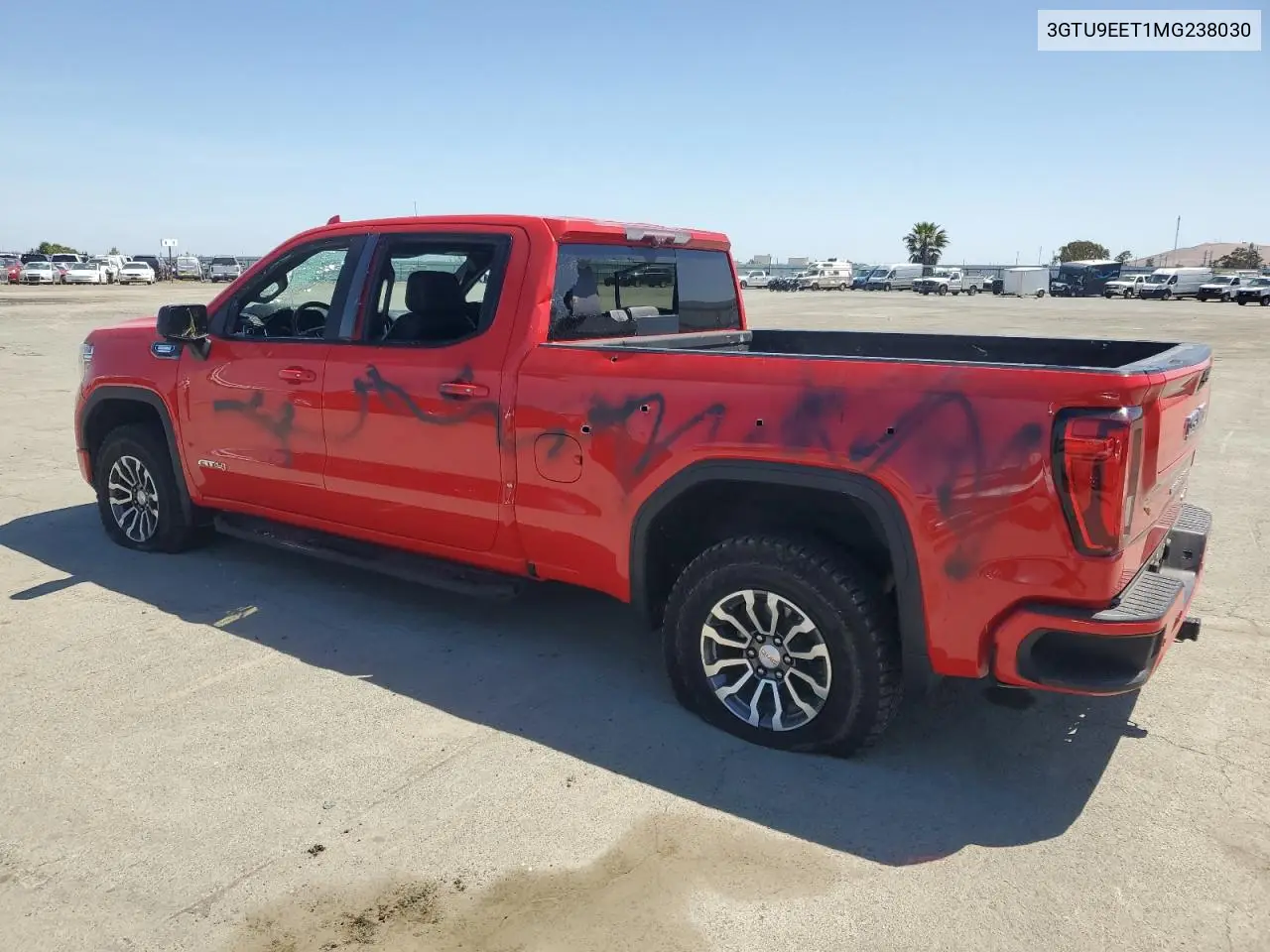 2021 GMC Sierra K1500 At4 VIN: 3GTU9EET1MG238030 Lot: 56984215