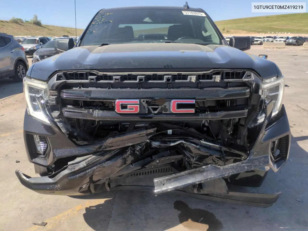 2021 GMC Sierra K1500 Elevation VIN: 1GTU9CET0MZ419219 Lot: 57103975