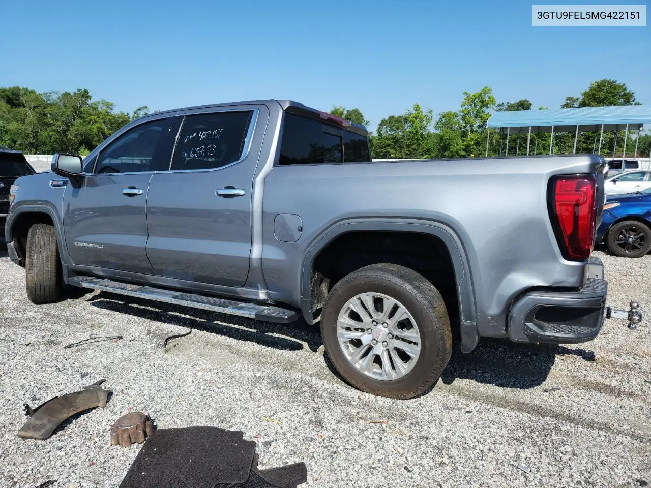 2021 GMC Sierra K1500 Denali VIN: 3GTU9FEL5MG422151 Lot: 62859195