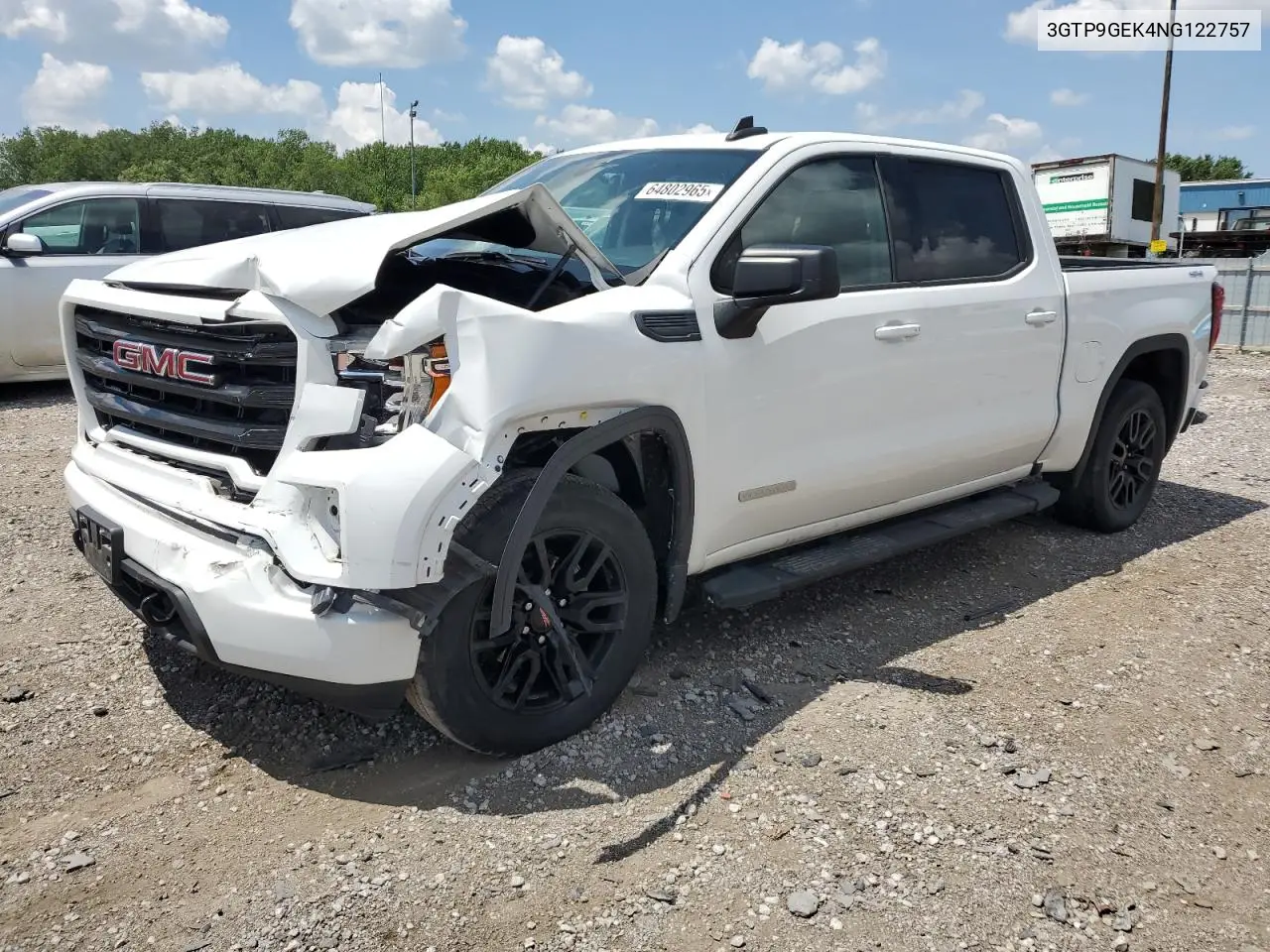 2022 GMC Sierra Limited K1500 Elevation-L VIN: 3GTP9GEK4NG122757 Lot: 64802965