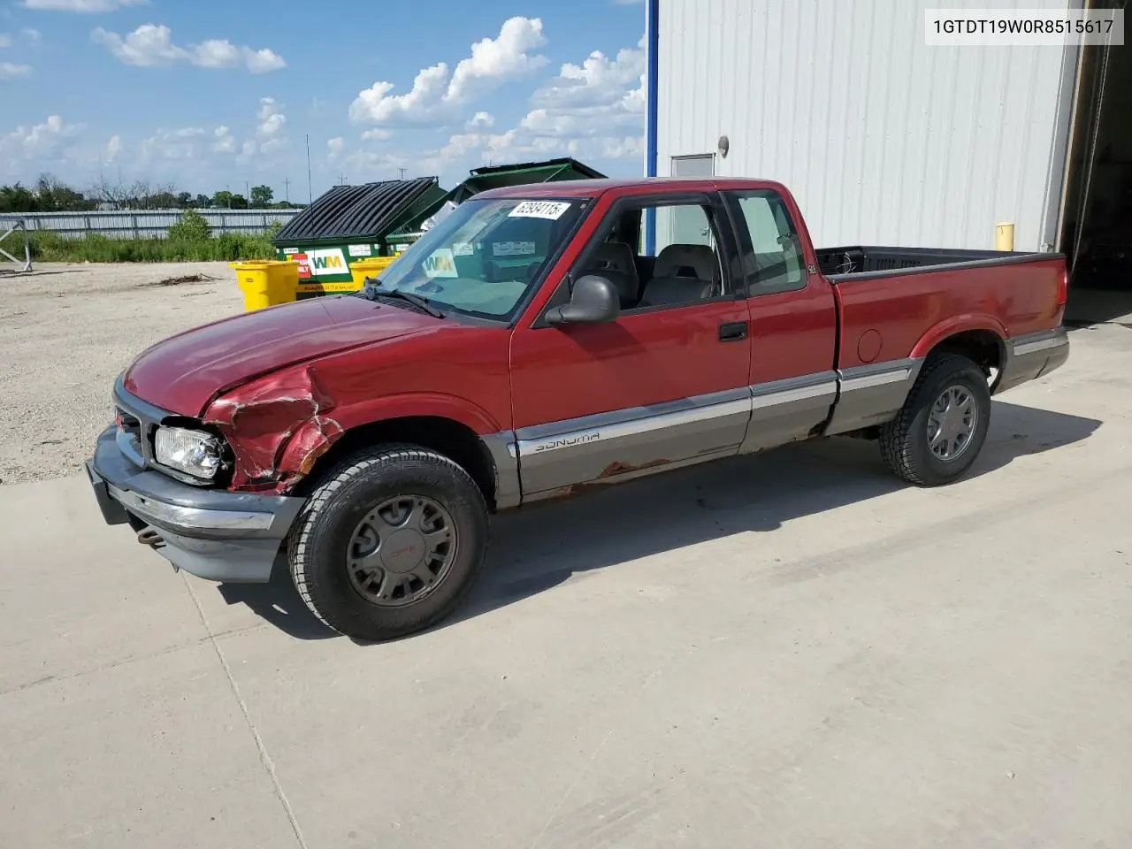 1994 GMC Sonoma VIN: 1GTDT19W0R8515617 Lot: 62934115