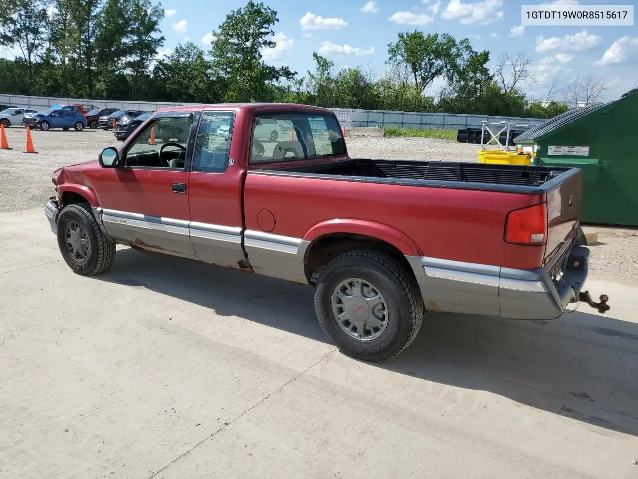 1994 GMC Sonoma VIN: 1GTDT19W0R8515617 Lot: 62934115