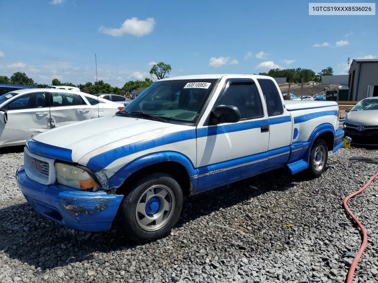 1999 GMC Sonoma VIN: 1GTCS19XXX8536026 Lot: 60810065