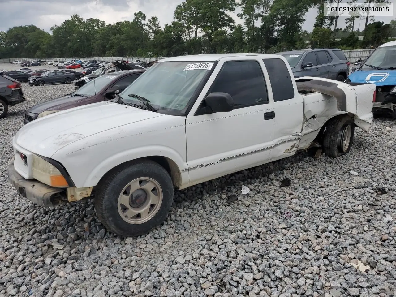 1999 GMC Sonoma VIN: 1GTCS19X7X8510015 Lot: 61728825