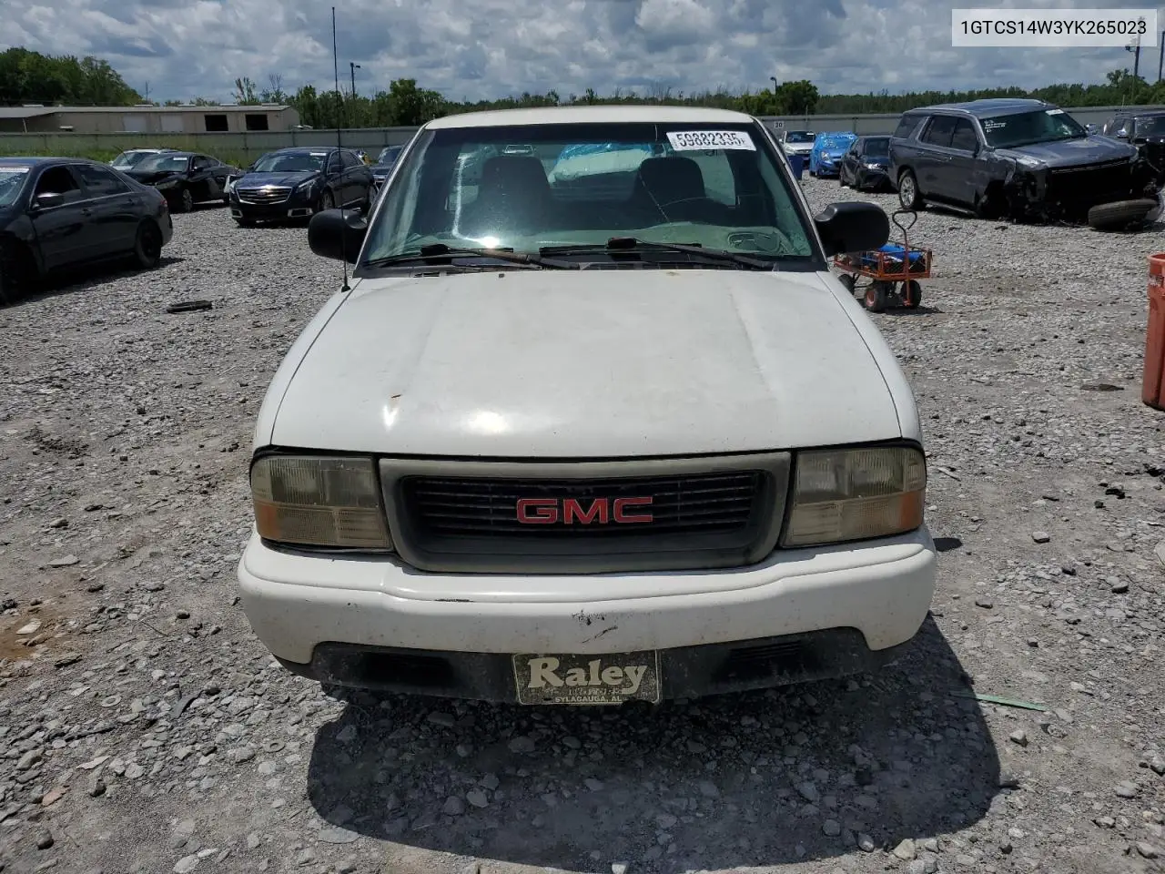 2000 GMC Sonoma VIN: 1GTCS14W3YK265023 Lot: 59882335