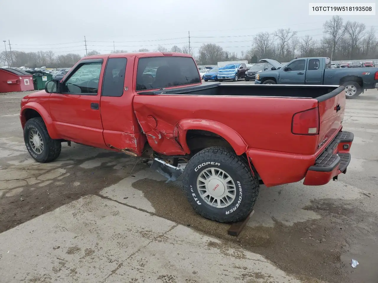 2001 GMC Sonoma VIN: 1GTCT19W518193508 Lot: 52362965