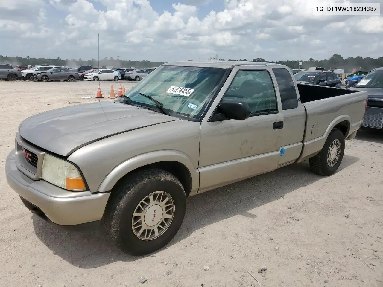 2001 GMC Sonoma VIN: 1GTDT19W018234387 Lot: 61919455