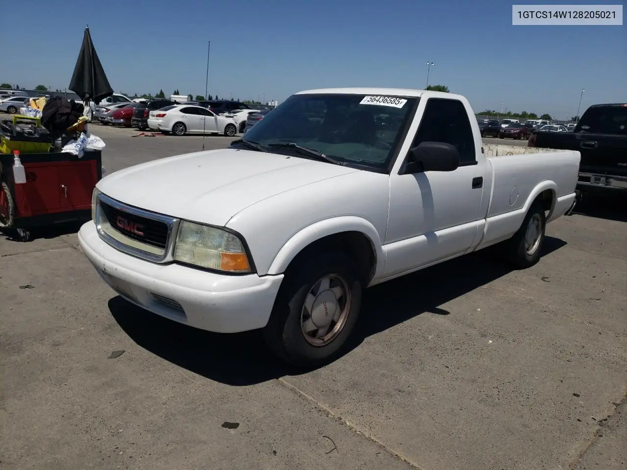 2002 GMC Sonoma VIN: 1GTCS14W128205021 Lot: 56436585