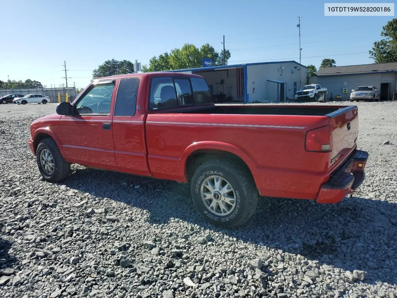 2002 GMC Sonoma VIN: 1GTDT19W528200186 Lot: 61394525