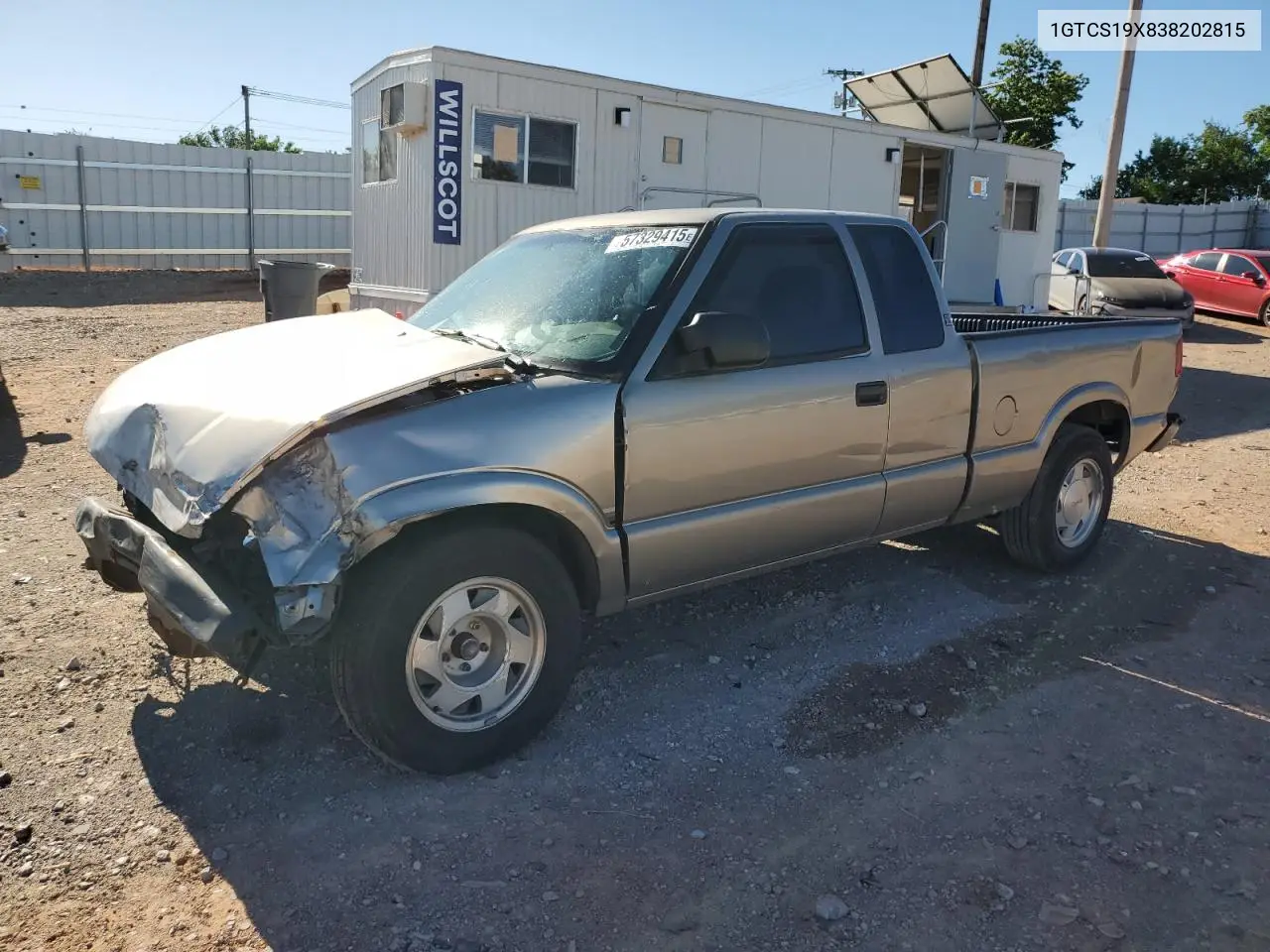 2003 GMC Sonoma VIN: 1GTCS19X838202815 Lot: 57329415