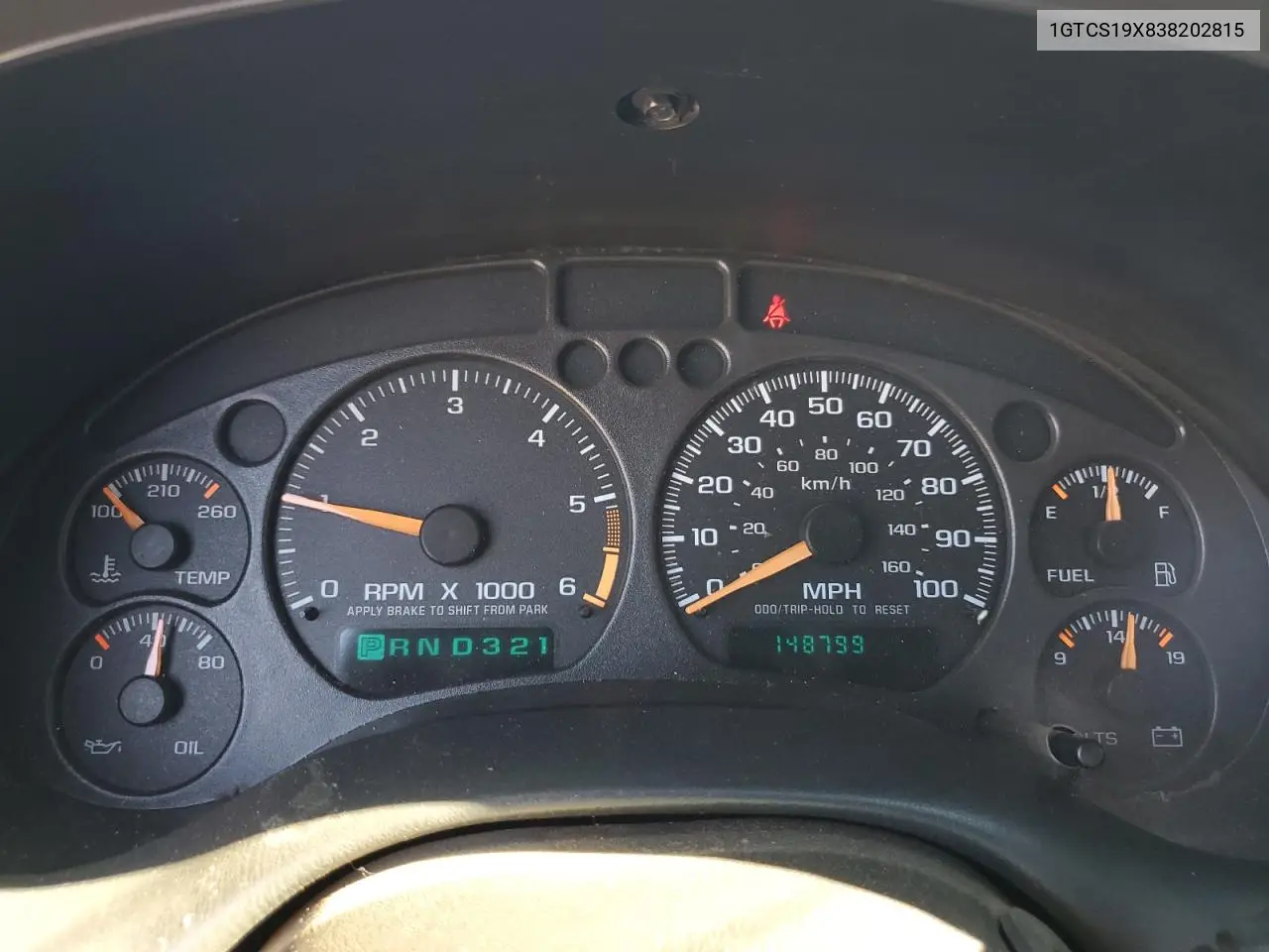 2003 GMC Sonoma VIN: 1GTCS19X838202815 Lot: 57329415