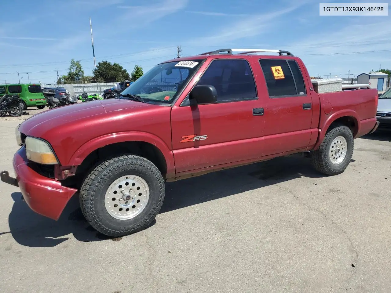 2003 GMC Sonoma VIN: 1GTDT13X93K146428 Lot: 57610315