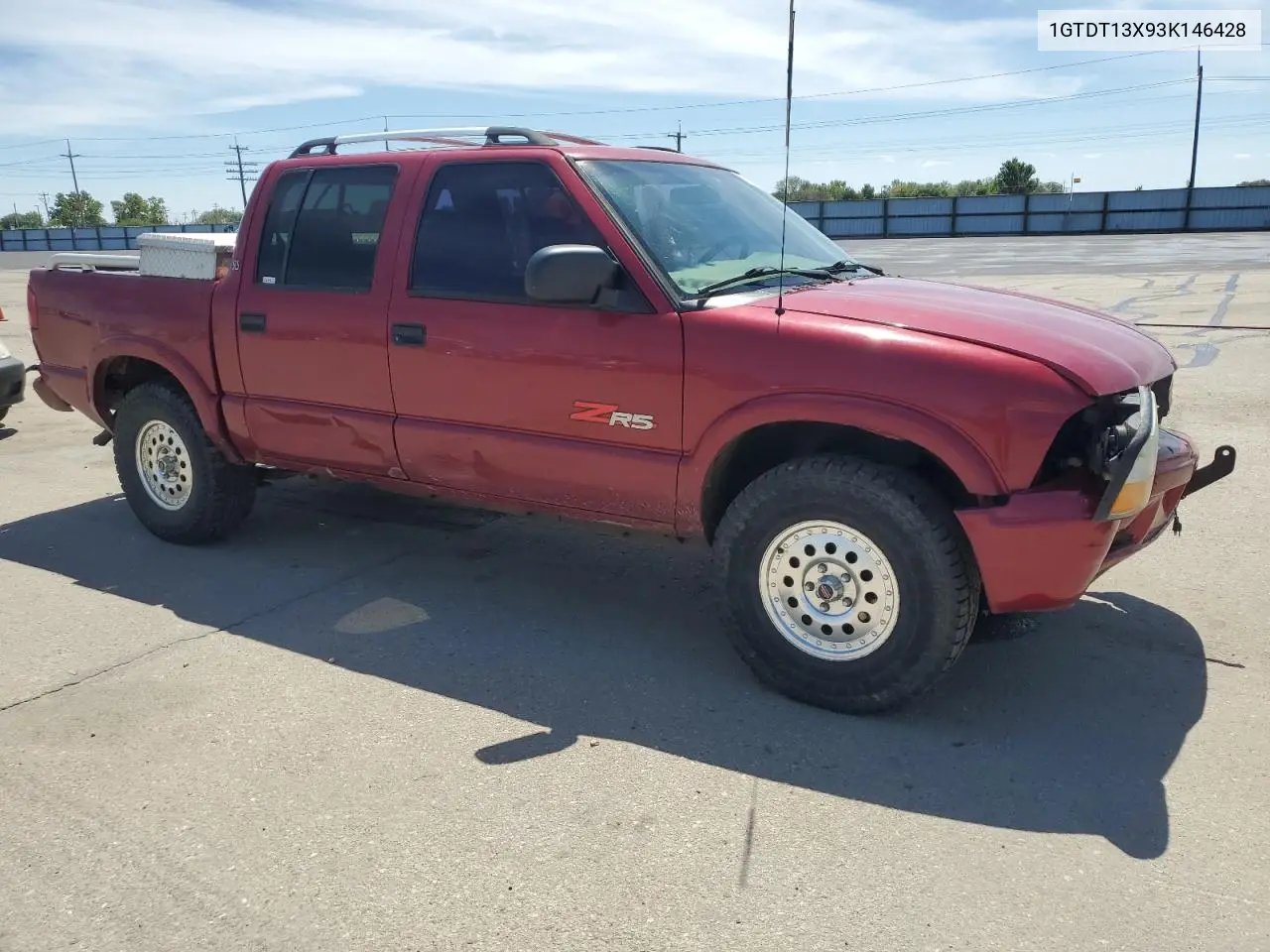 2003 GMC Sonoma VIN: 1GTDT13X93K146428 Lot: 57610315