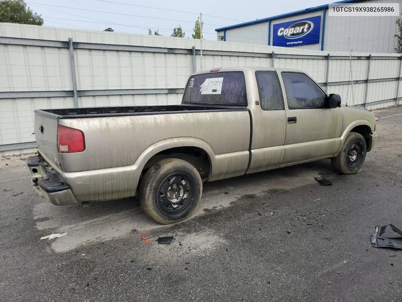 2003 GMC Sonoma VIN: 1GTCS19X938265986 Lot: 59181495