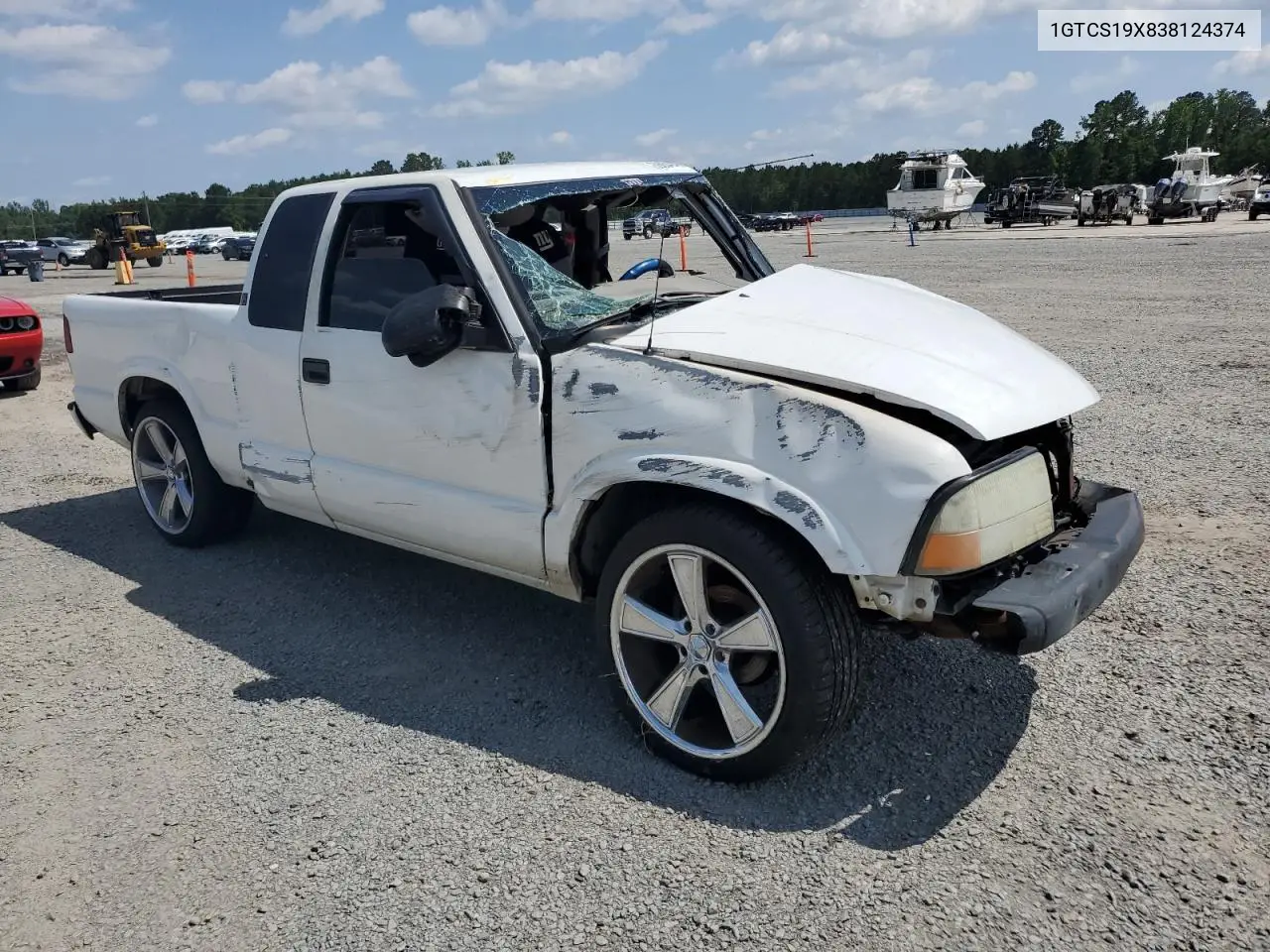 2003 GMC Sonoma VIN: 1GTCS19X838124374 Lot: 59884045