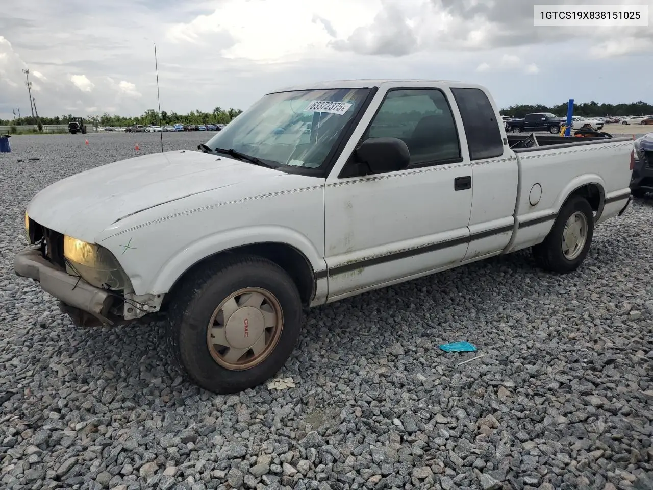 2003 GMC Sonoma VIN: 1GTCS19X838151025 Lot: 63372375