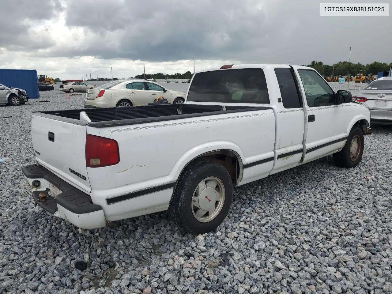 2003 GMC Sonoma VIN: 1GTCS19X838151025 Lot: 63372375