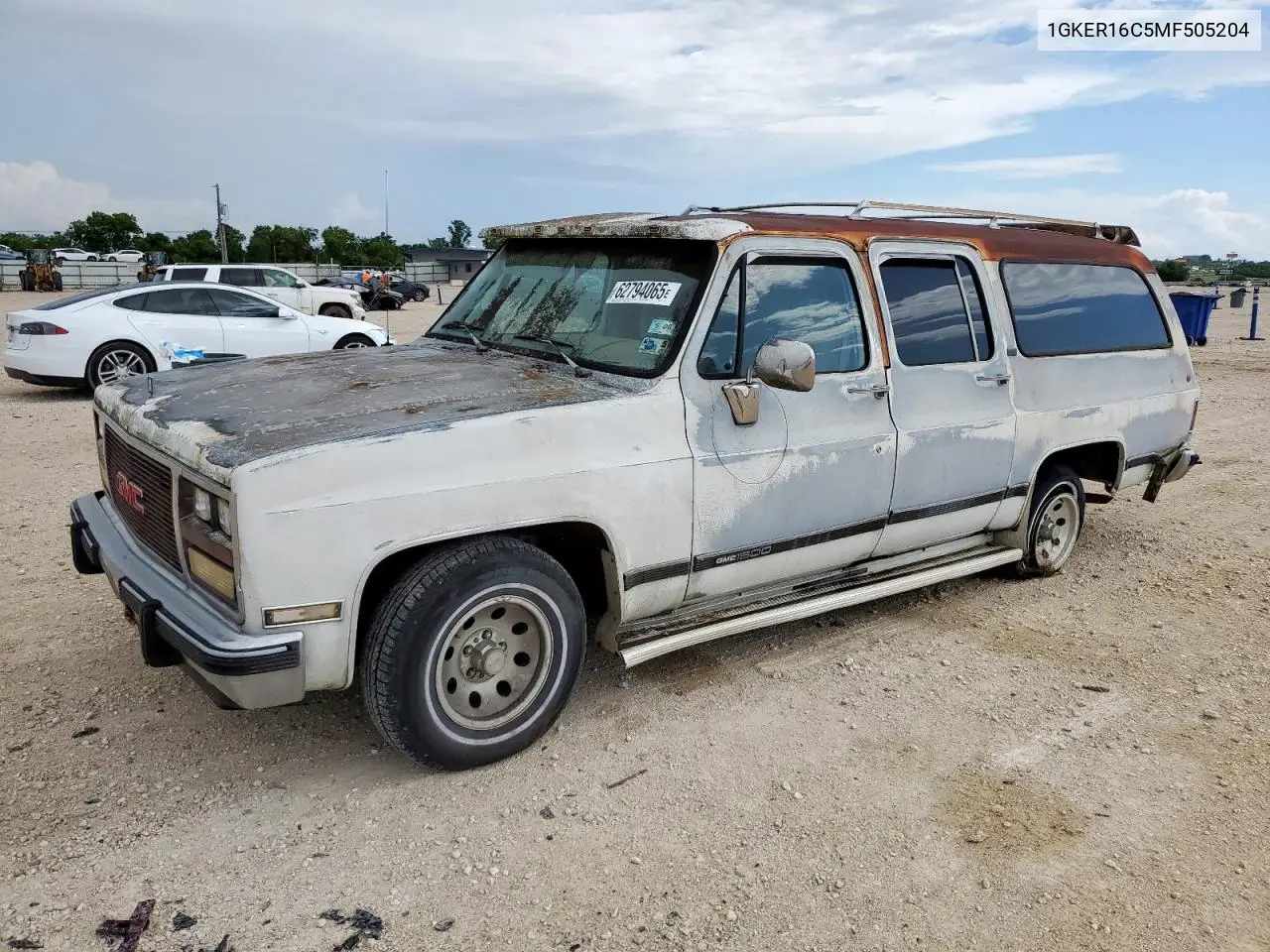 1991 GMC Suburban R15 Conventional VIN: 1GKER16C5MF505204 Lot: 62794065