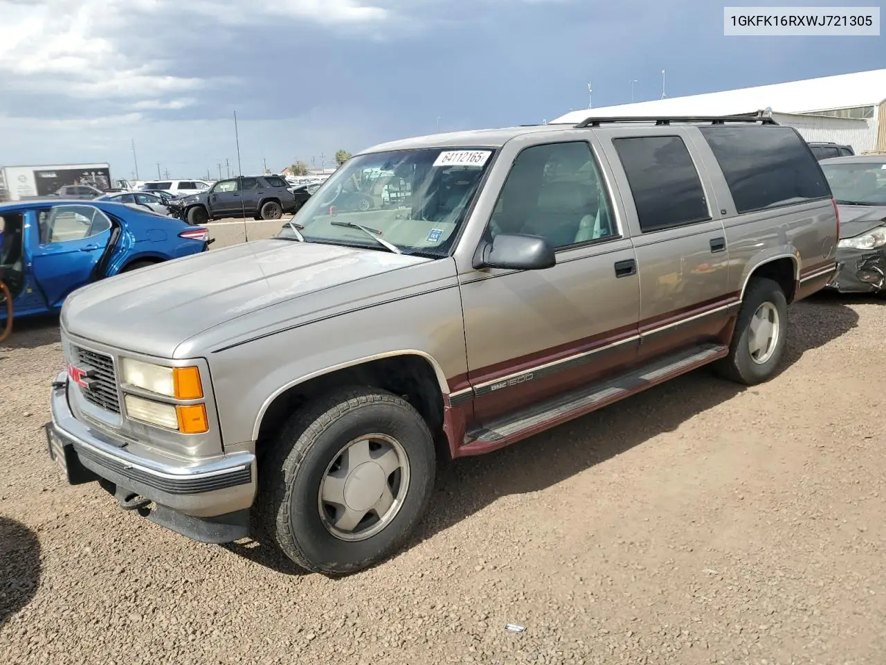 1998 GMC Suburban K1500 VIN: 1GKFK16RXWJ721305 Lot: 64112165