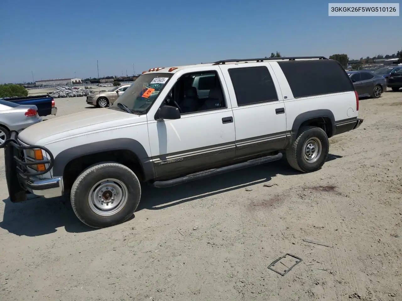 1998 GMC Suburban K2500 VIN: 3GKGK26F5WG510126 Lot: 64278435
