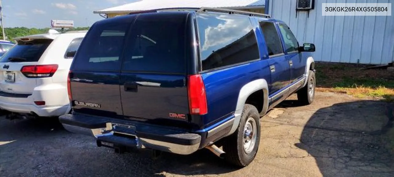 1999 GMC Suburban K2500 VIN: 3GKGK26R4XG505804 Lot: 53661442
