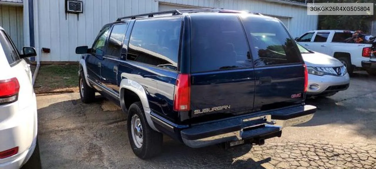 1999 GMC Suburban K2500 VIN: 3GKGK26R4XG505804 Lot: 53661442