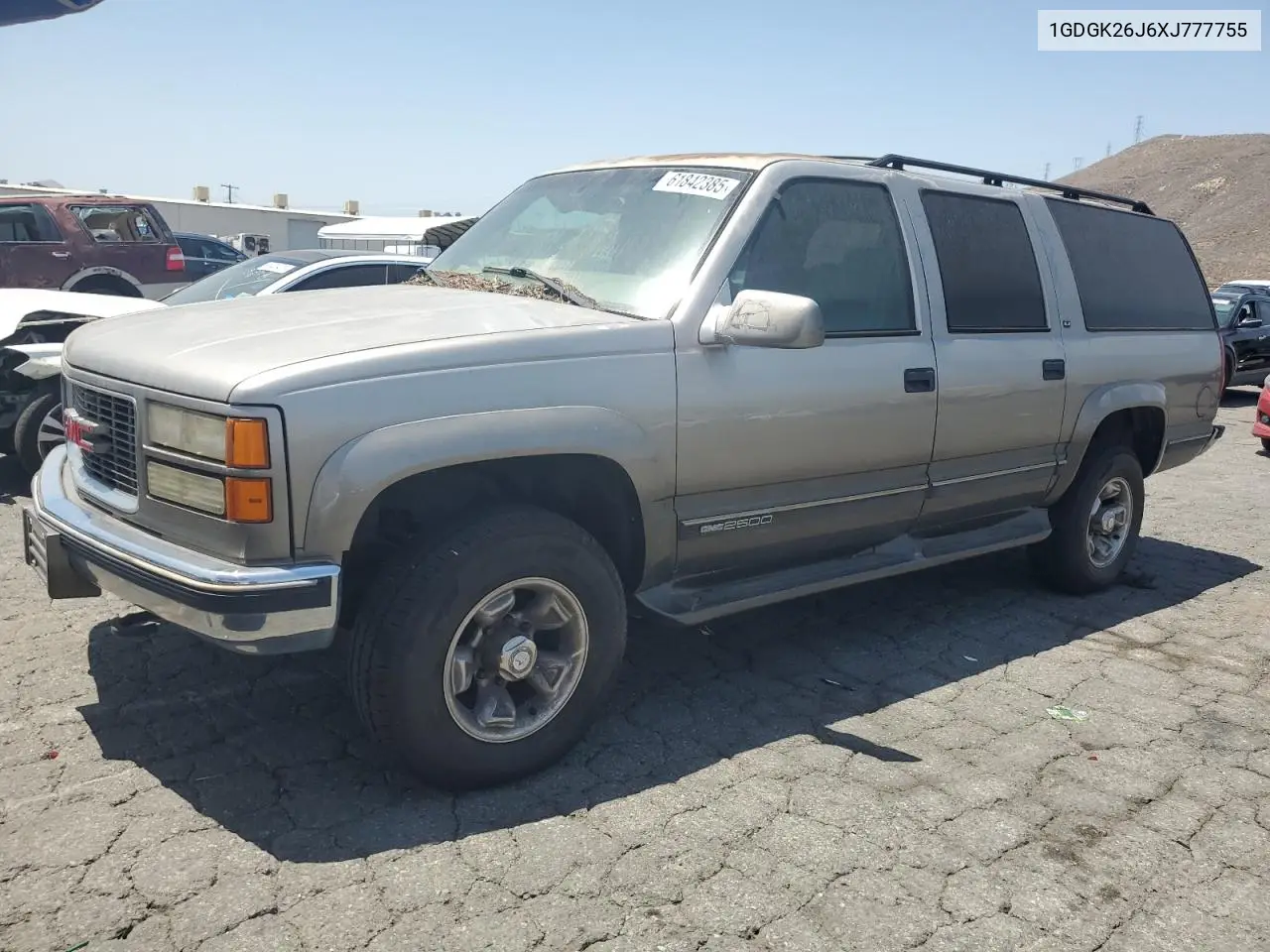 1999 GMC Suburban K2500 VIN: 1GDGK26J6XJ777755 Lot: 61842385