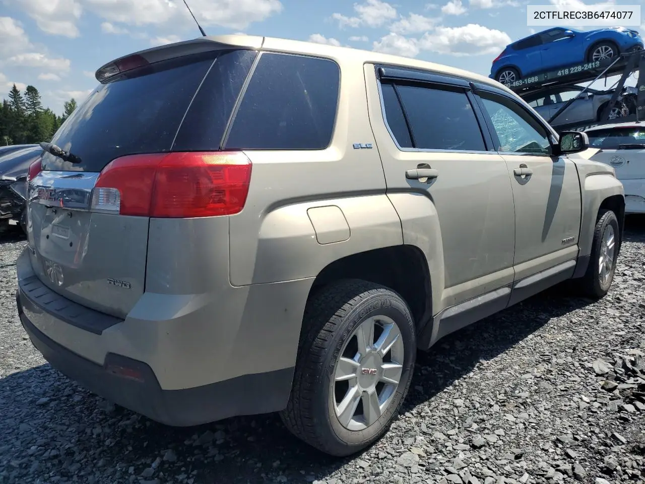 2011 GMC Terrain Sle VIN: 2CTFLREC3B6474077 Lot: 62707945