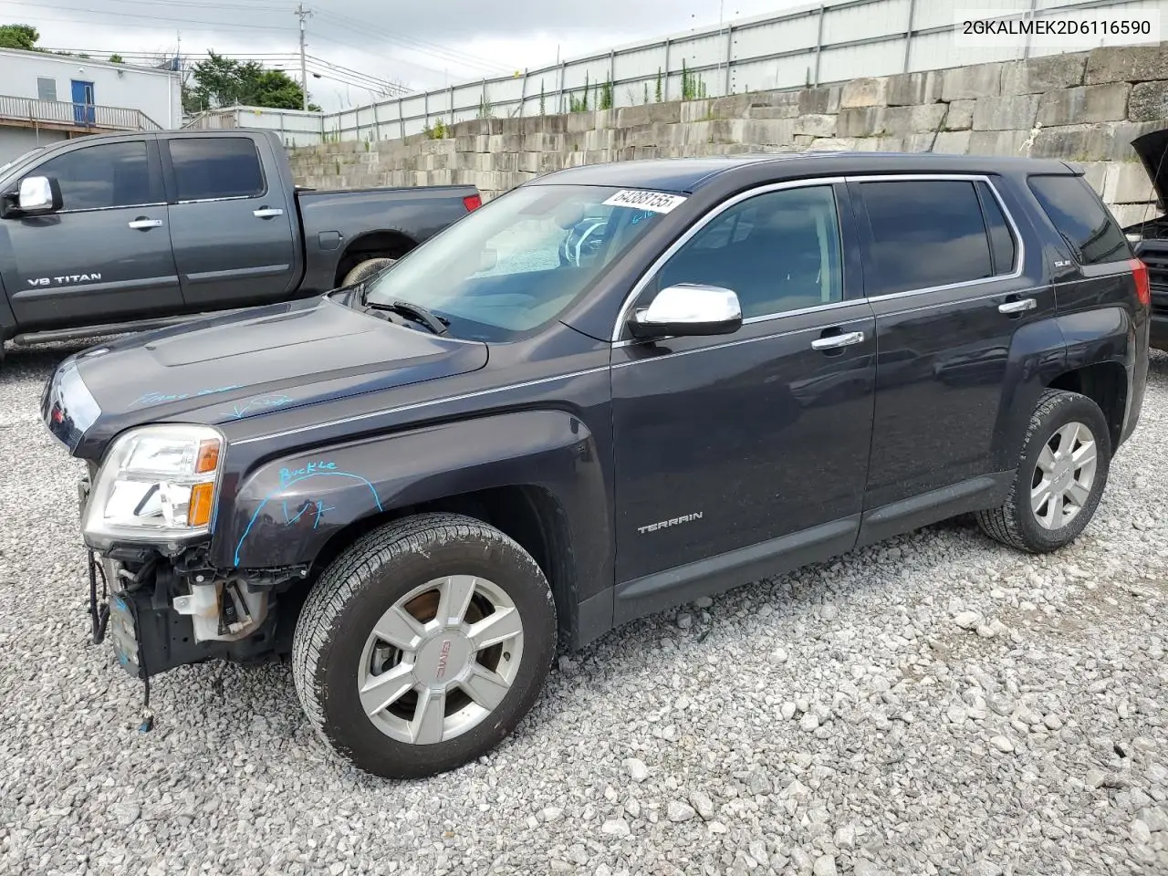 2013 GMC Terrain Sle VIN: 2GKALMEK2D6116590 Lot: 64388155