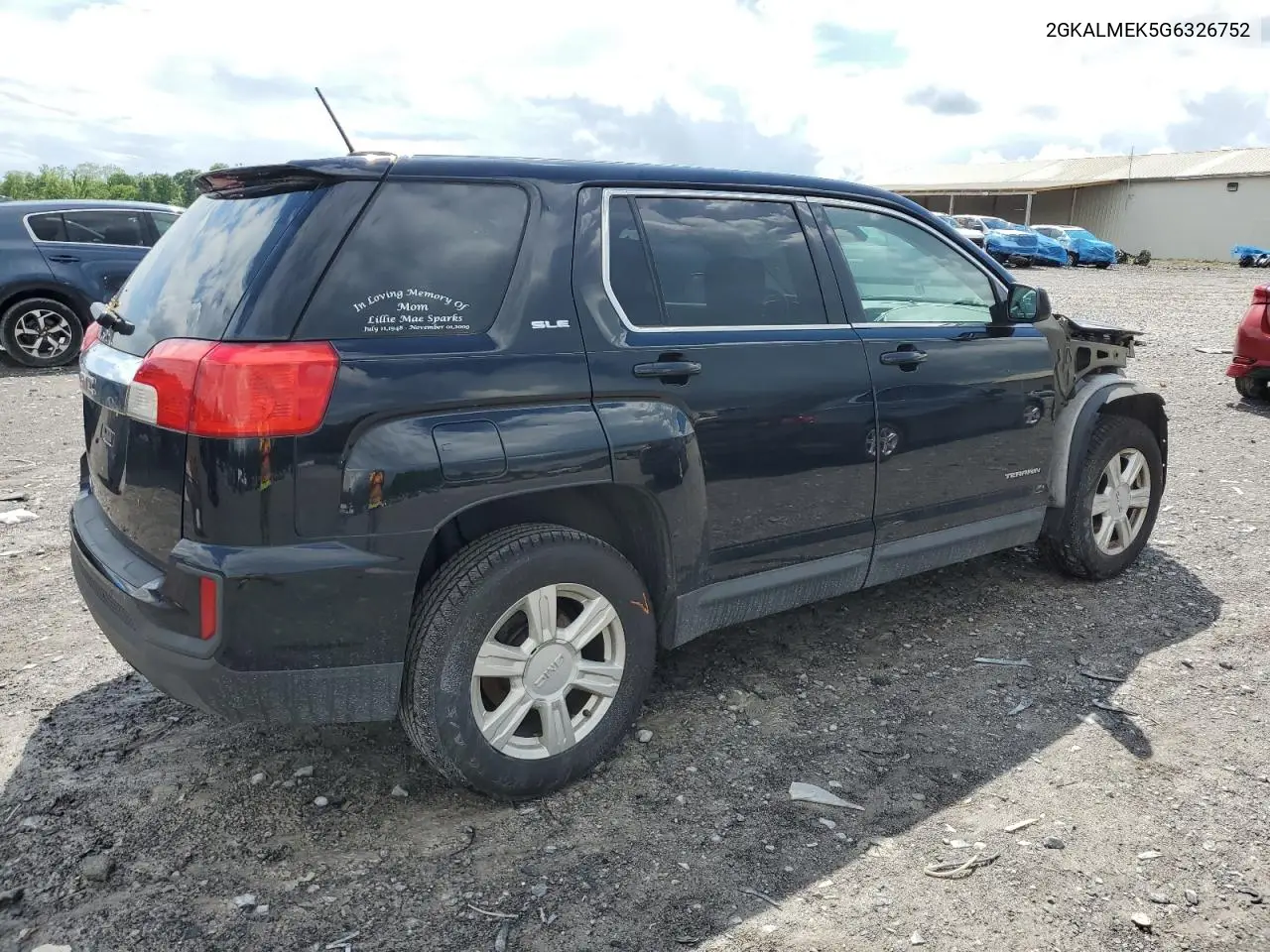 2016 GMC Terrain Sle VIN: 2GKALMEK5G6326752 Lot: 56620835