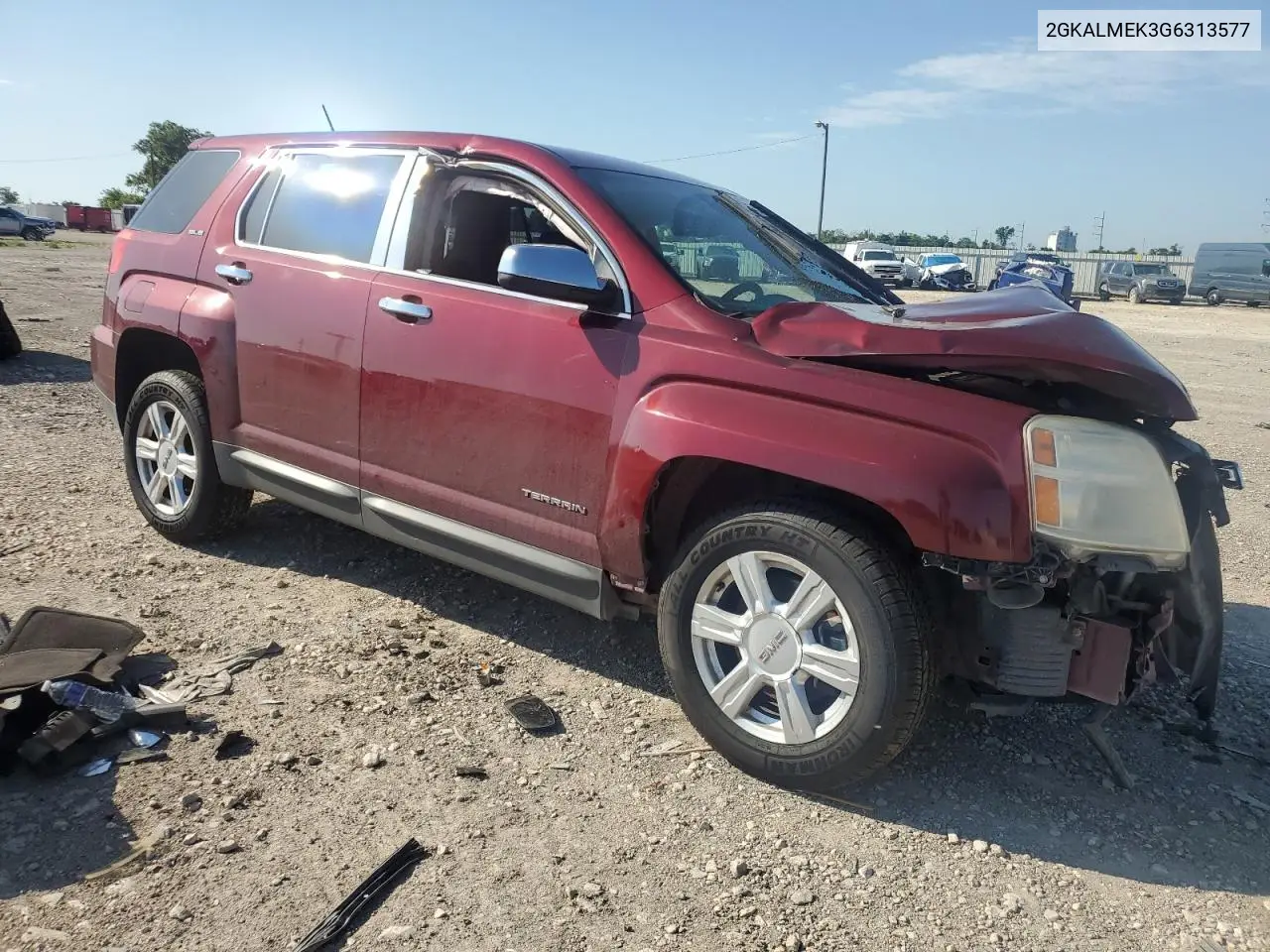 2016 GMC Terrain Sle VIN: 2GKALMEK3G6313577 Lot: 56749665