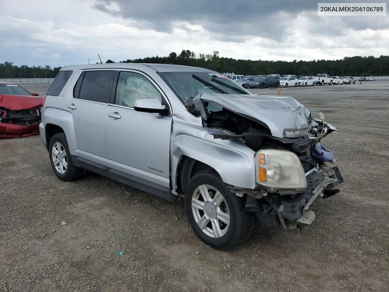 2016 GMC Terrain Sle VIN: 2GKALMEK2G6106789 Lot: 63514015