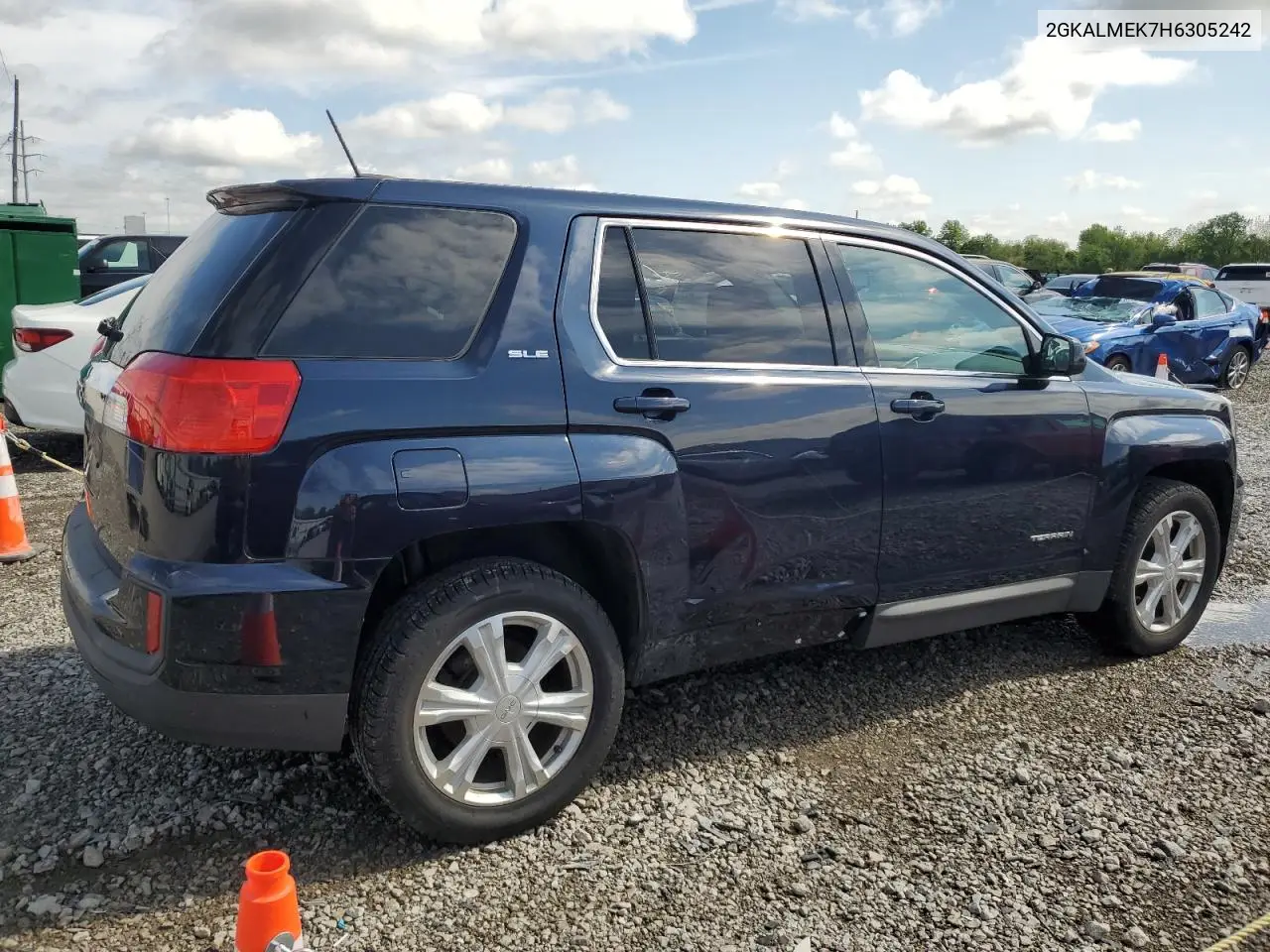 2017 GMC Terrain Sle VIN: 2GKALMEK7H6305242 Lot: 56025495