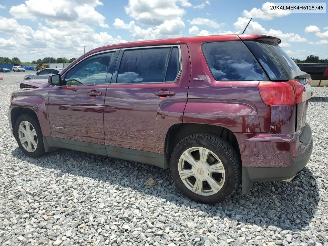 2017 GMC Terrain Sle VIN: 2GKALMEK4H6128746 Lot: 56953145